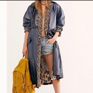 NWOT Free People Trinity High Shine Coat Sz. S